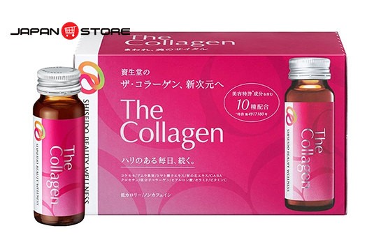 Nước uống The Collagen Shiseido Nhật Bản- Hộp màu Hồng 10 chai x 50ml