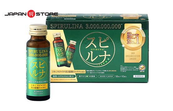 Nước uống siêu vi tảo Spiruna スヒ ルナ với chiết xuất 300 triệu siêu vi tảo Spirulina (nano) 1chai 50ml, Sp của Hayari Việt Nam