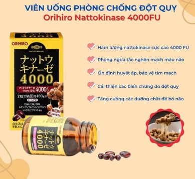 Viên uống phòng ngừa tai biến Orihiro 4000 FU (Nhật Bản) - Nattokinase 4000FU Orihiro (1)1