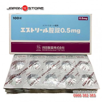 Viên đặt phụ khoa Estriel Vaginal Tablets 0,5mg của Nhật Bản エストリール腟錠0,5mg -22-22