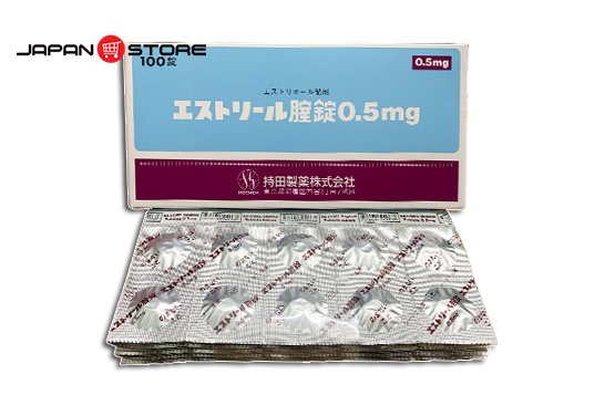 Viên đặt phụ khoa Estriel Vaginal Tablets 0,5mg của Nhật Bản エストリール腟錠0,5mg